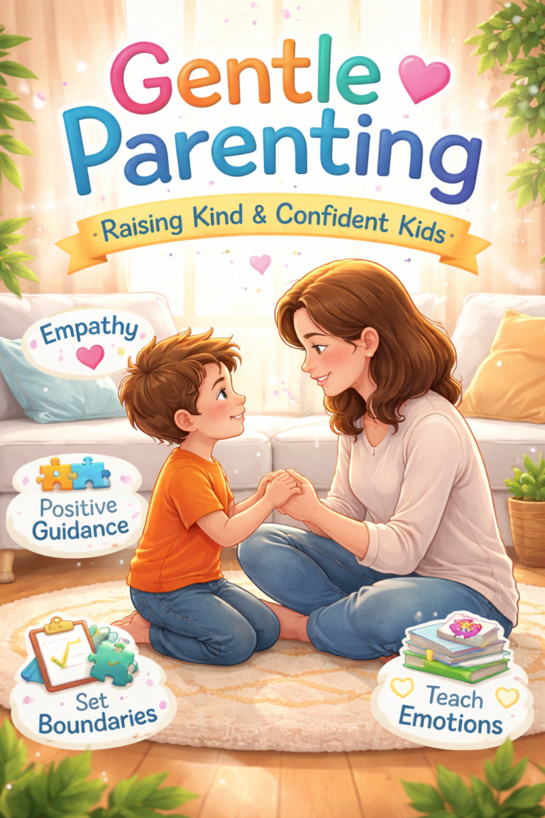 Gentle parenting in action: A mother and child connecting through calm communication and empathy.