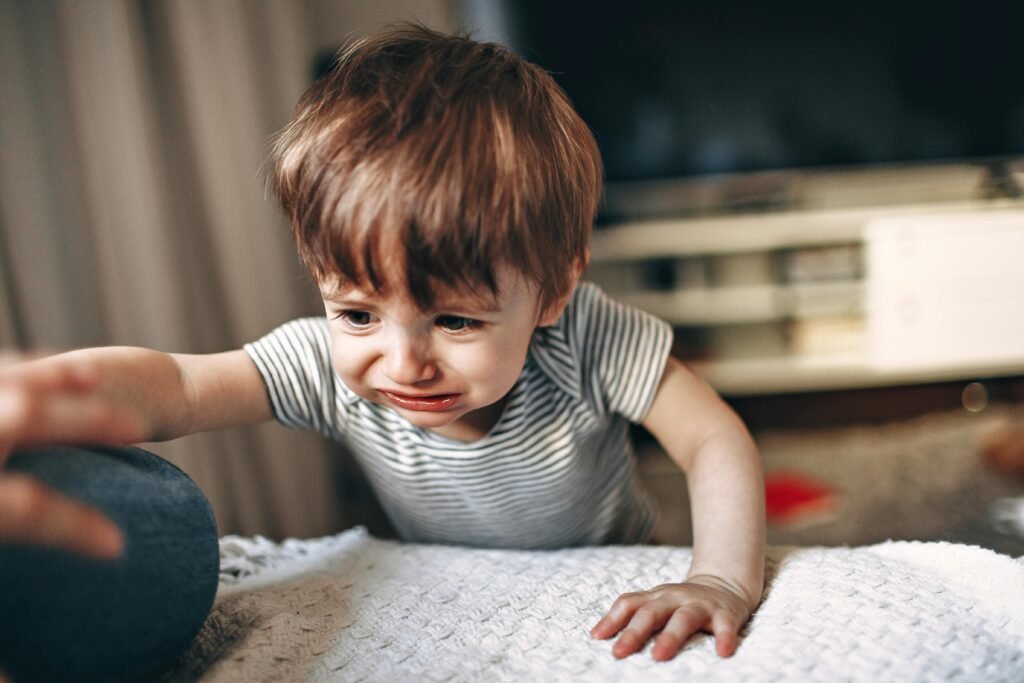 a toddler undergoing tantrums
